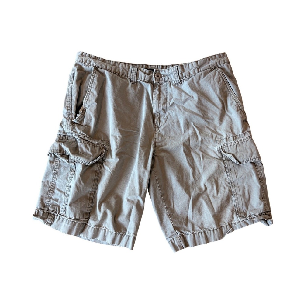 Tommy Hilfiger Mens‎ Y2K Distressed Cargo Shorts 38 Gray Skater Grunge Thick